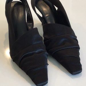 Brand new Khaite satin sling back shoes.  Made in Italy. Never worn! Gorgeous!